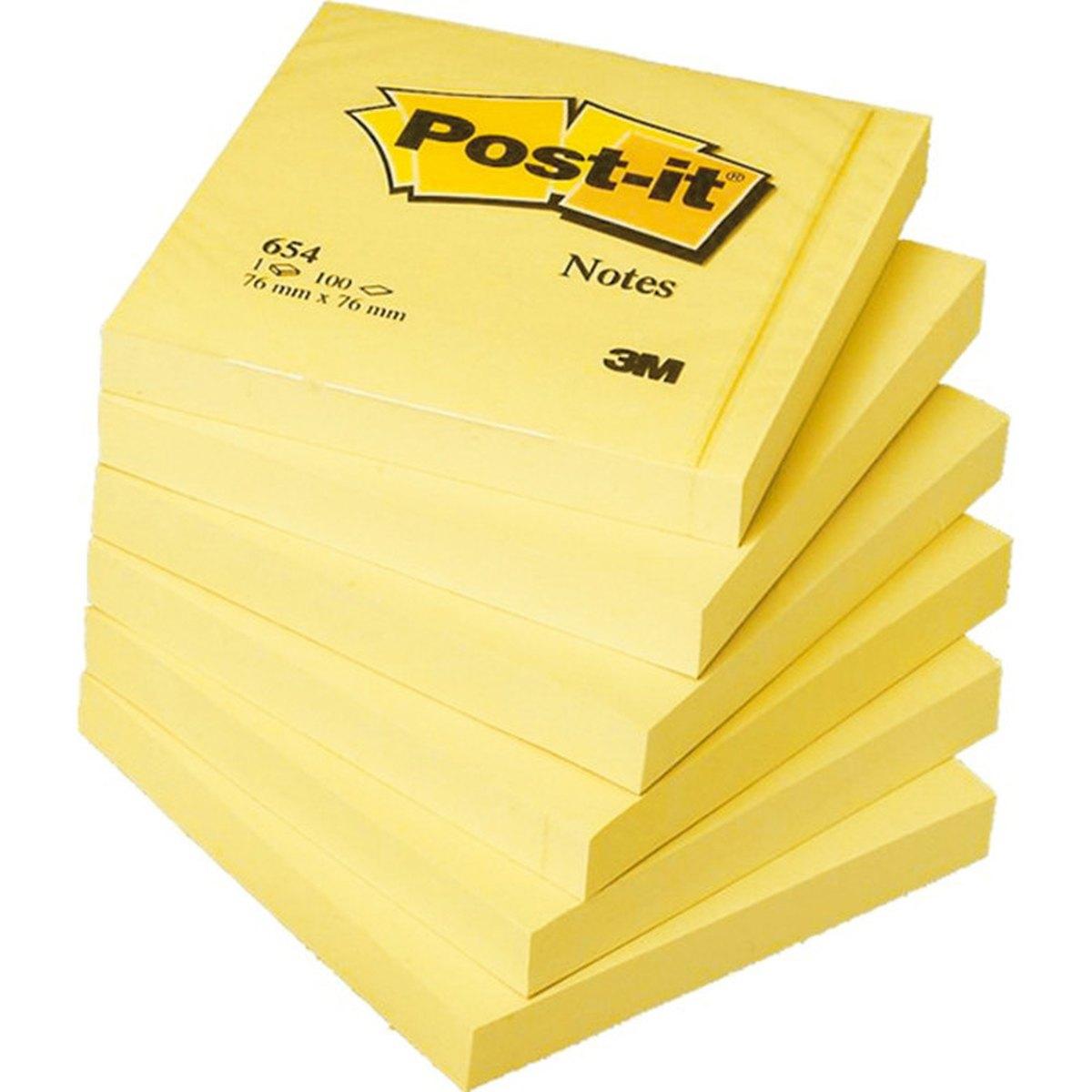 Post-it giallo 654 76x76 pz.12