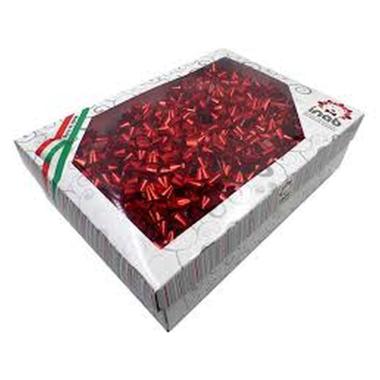 Coccarde mini lux met.mm7 100pz. rosso