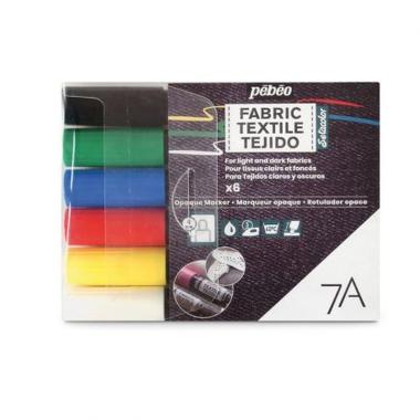 Pennarelli per tessuto opaco 6 col ass