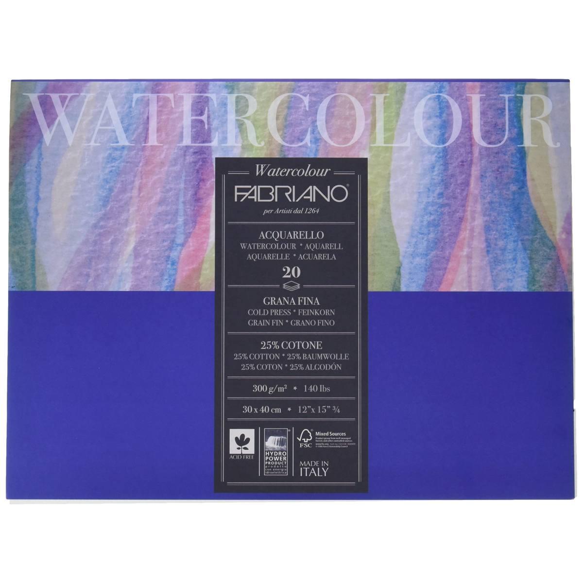 Blocco watercolor studio 30x40 gr.300