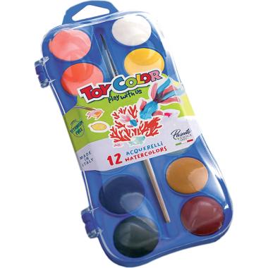 ACQUARELLI DA12 TOY D.30 c/pennellino