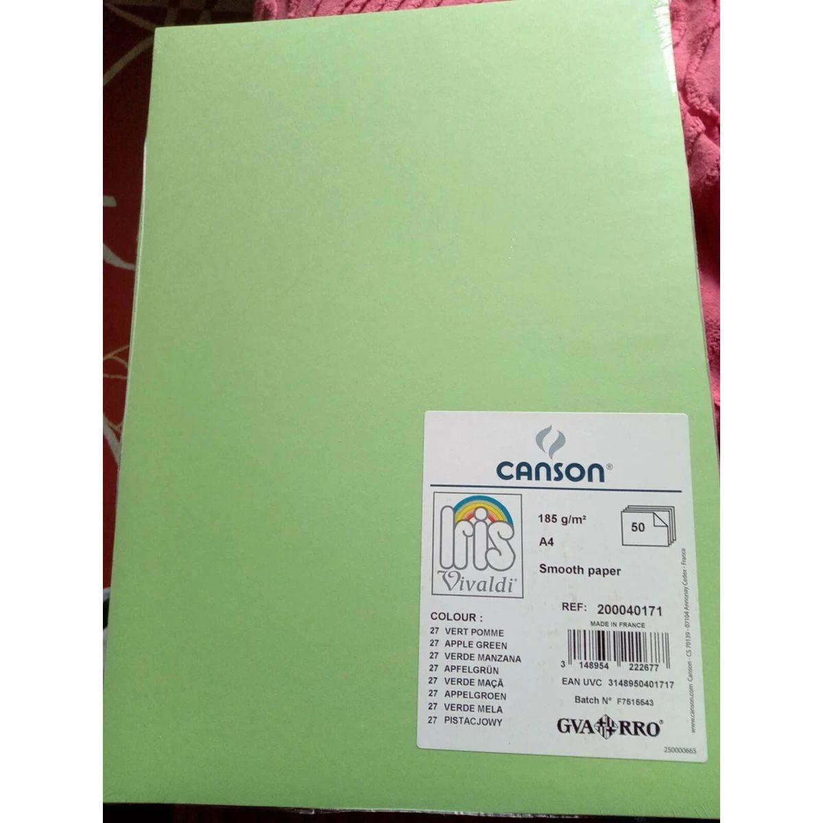 Foglio vivaldi a3 185g verde menta pz50