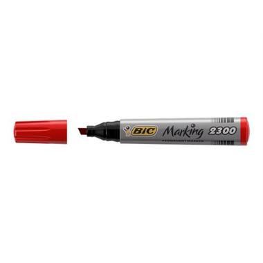Marker bic punta scalpello cf.12 pz rosso