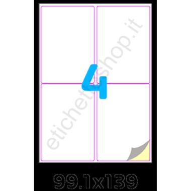 Cf.100 etichette ades. su a4 99.1x139