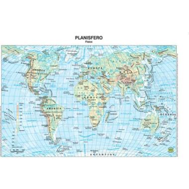 Cartina murale scolastica plastificata mondo 132x99