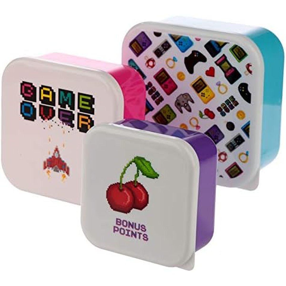 Set 3 contenitori per alimenti game over