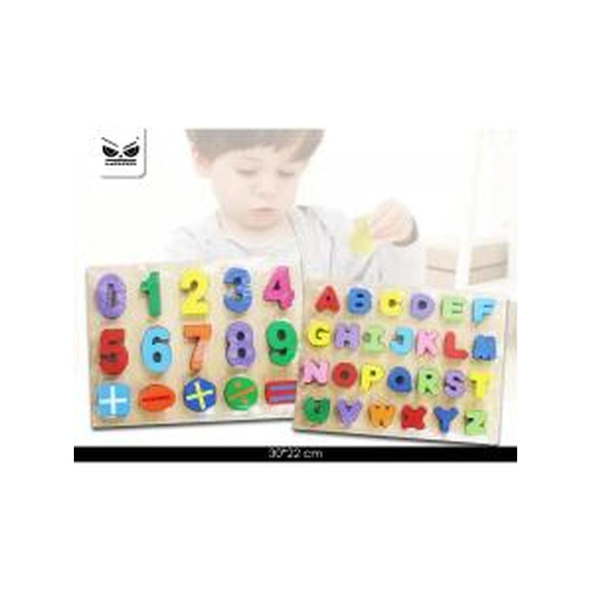 Puzzle numeri e lettere in legno