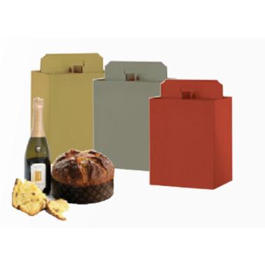 Portapanettone + bottiglia  ass 33x24x35