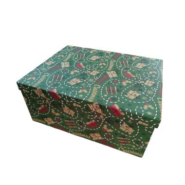 Set 10 scatole rettangolari green xmas