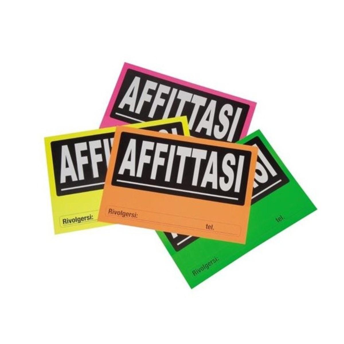 Cartelli affittasi cf25 pz