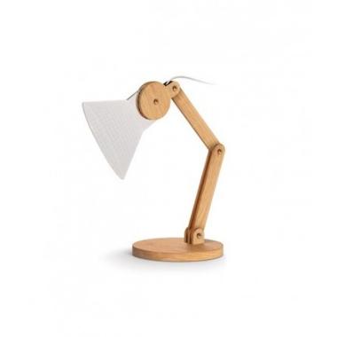 Lampada a led da arredo wood light a cono stelo mobile