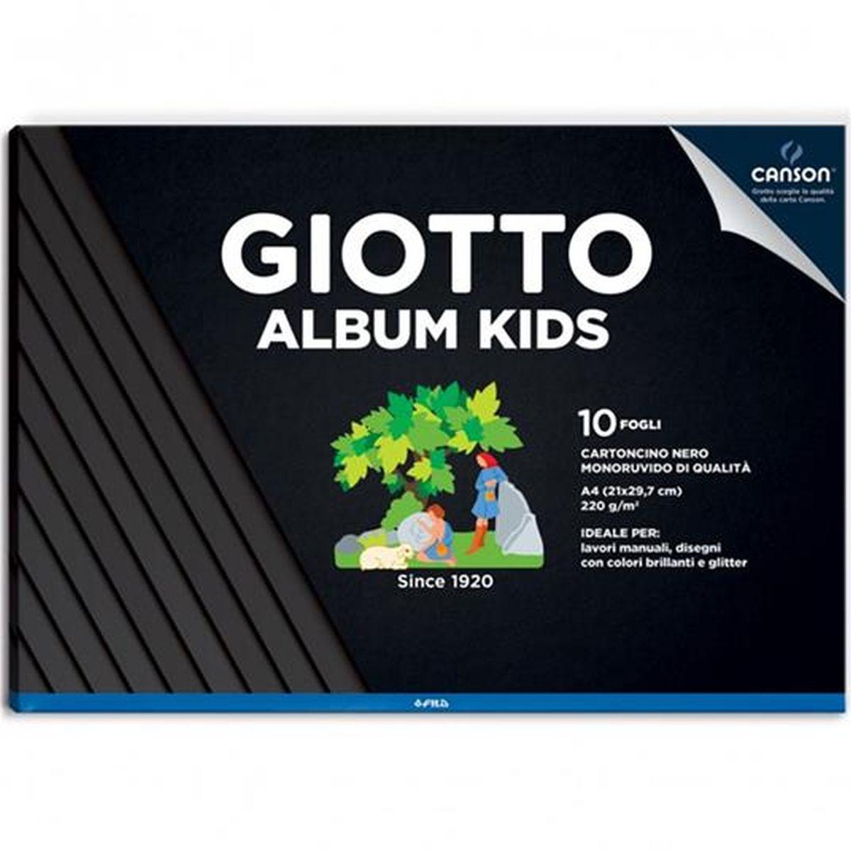 Album kids a4 carta nera 10 fogli 220 gr