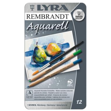 Lyra rembrandt aquarell sc. metallo da 12