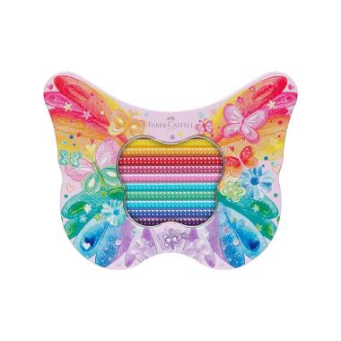Set regalo farfalla scatola metallo con 20 pastelli
