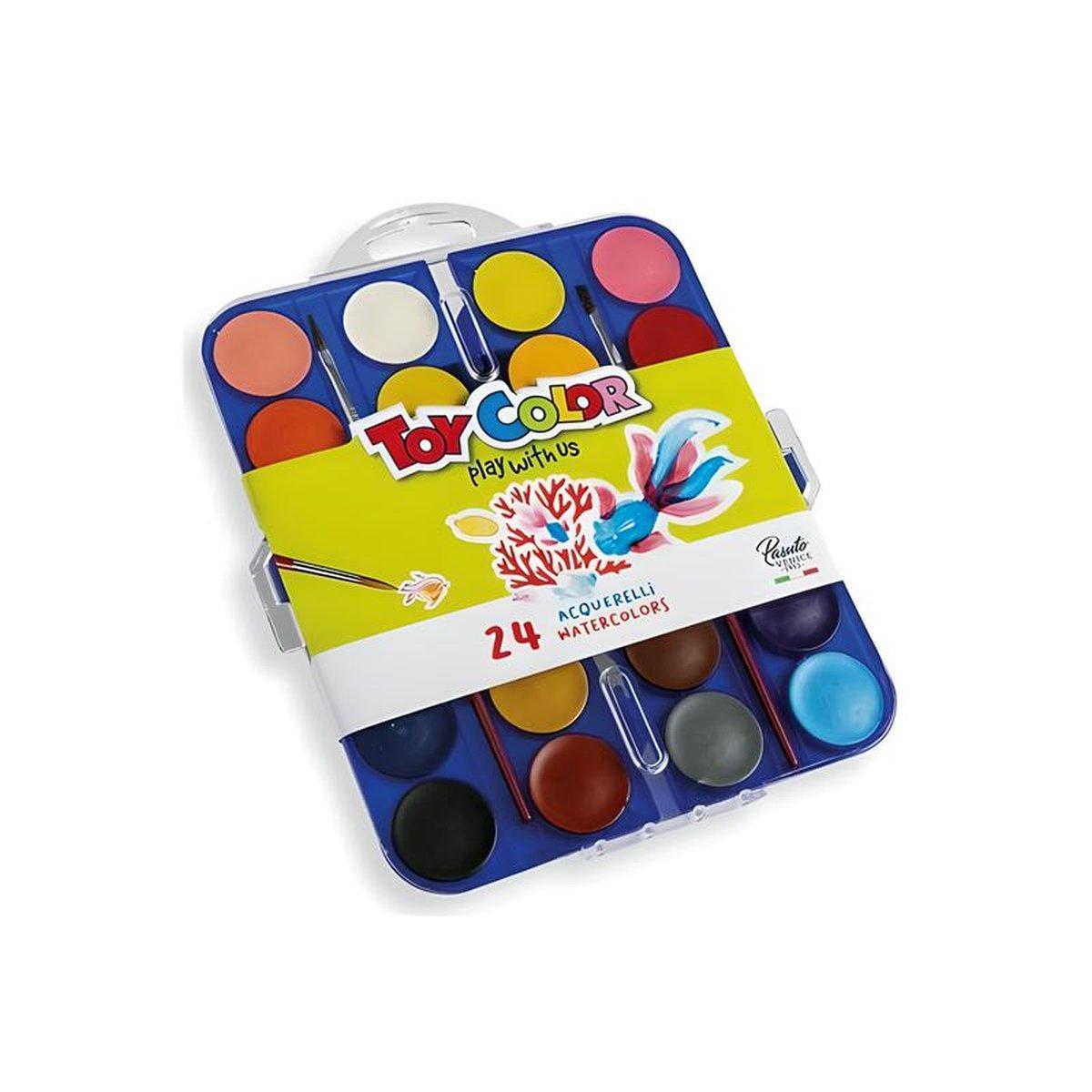 Acquerelli da 24 d,30 con c/pennellino