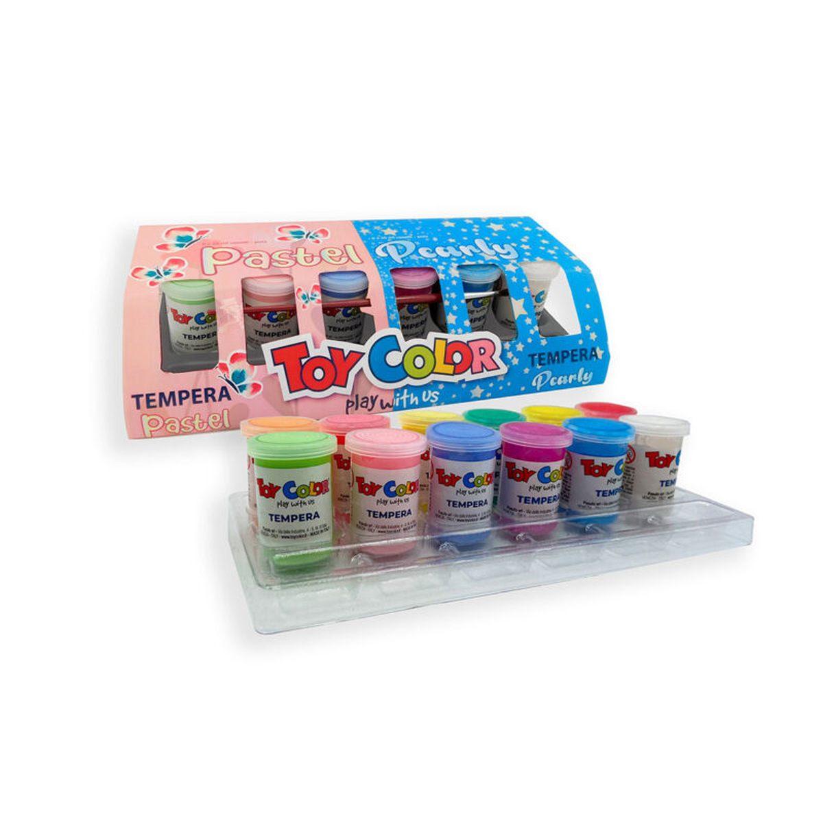 Confezione tempera perlata/pastello 6+6 vasetti 25ml