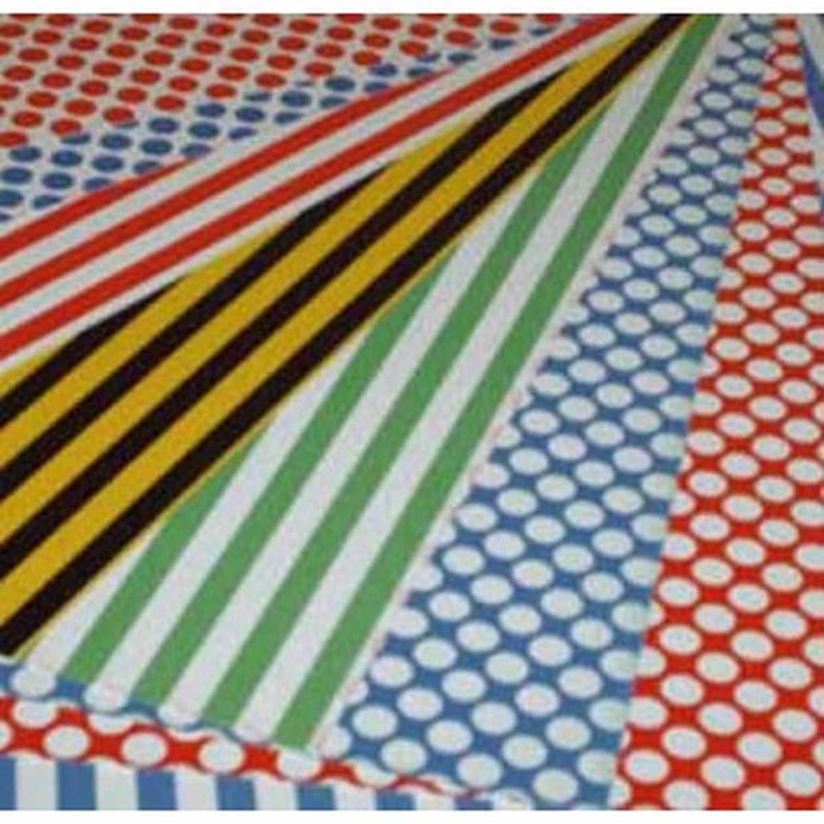 Cartoncino pois /righe 50x70 10fg ass