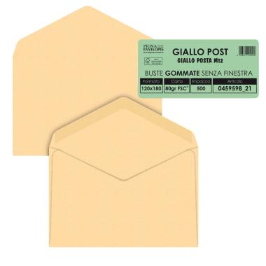Buste giallo posta gr.80 12x18 pz.500