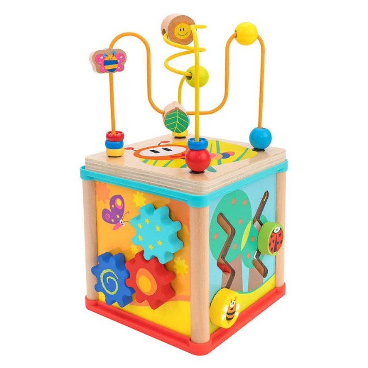 Cubo multiattivita' in legno 16cm