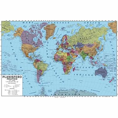 Cartina scolastica plast.planisfero pz20