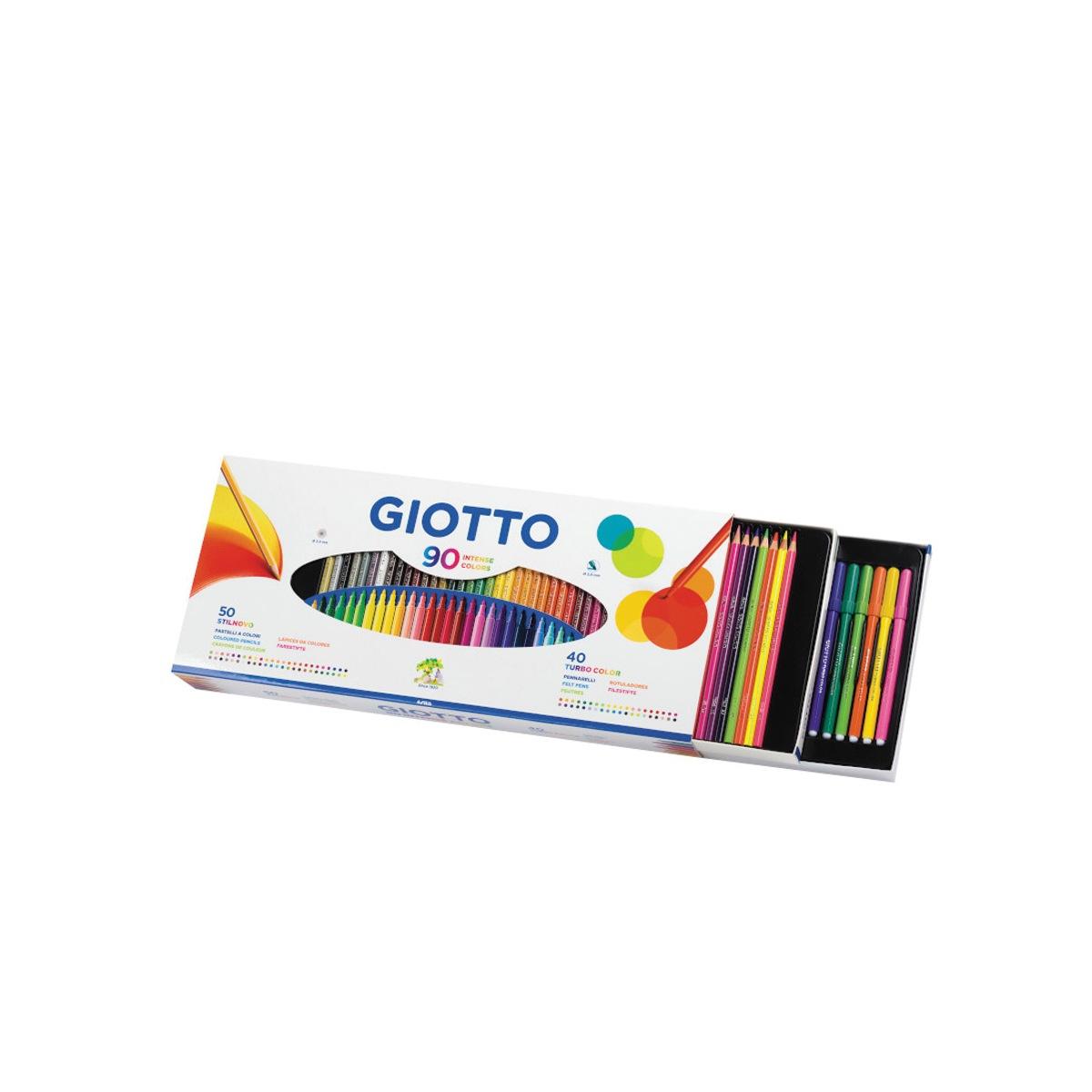 Astuccio giotto 90 colori ( 50 pastelli+40 pennarelli)