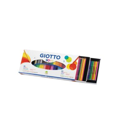 Astuccio giotto 90 colori ( 50 pastelli+40 pennarelli)