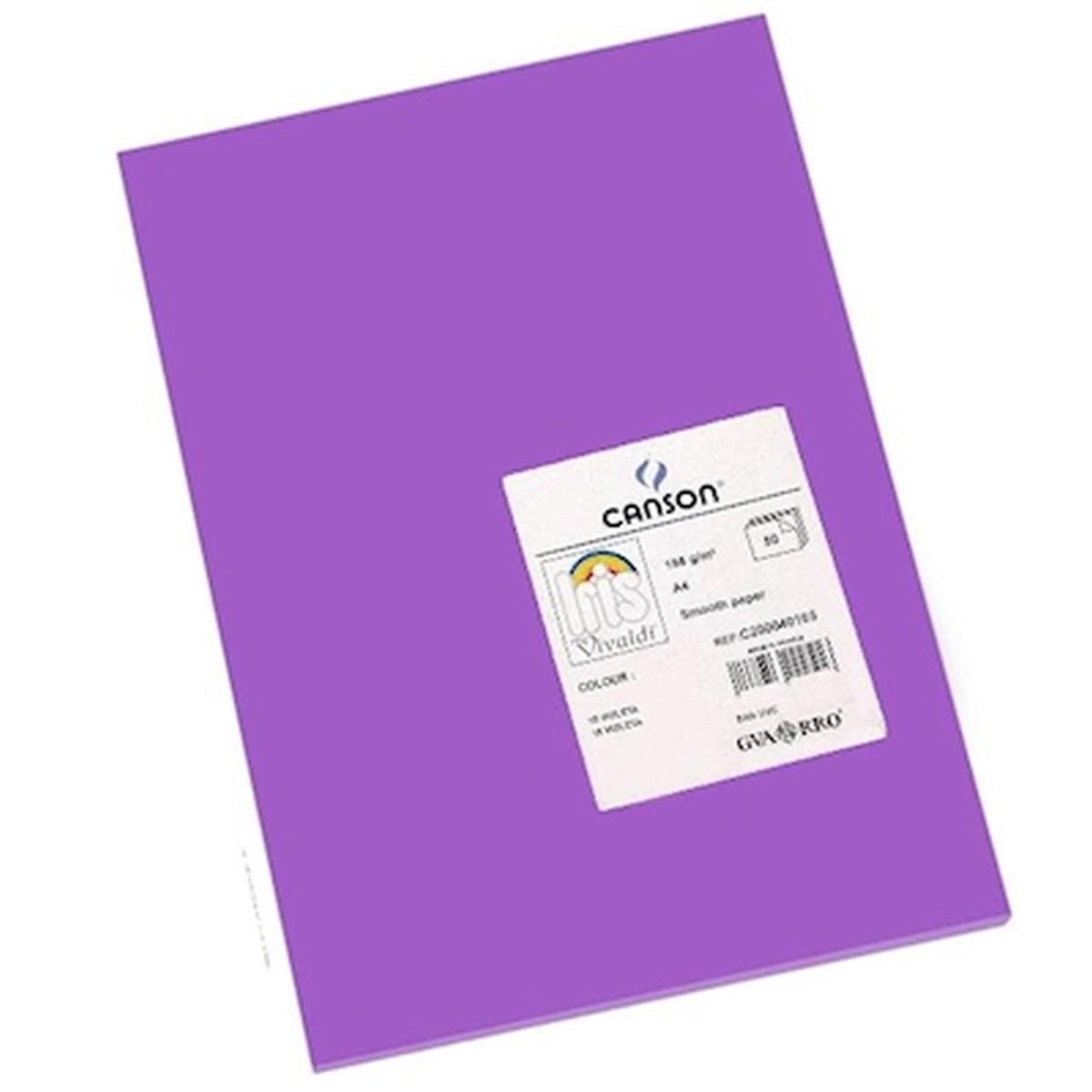 Foglio vivaldi a4 185g viola pz 50
