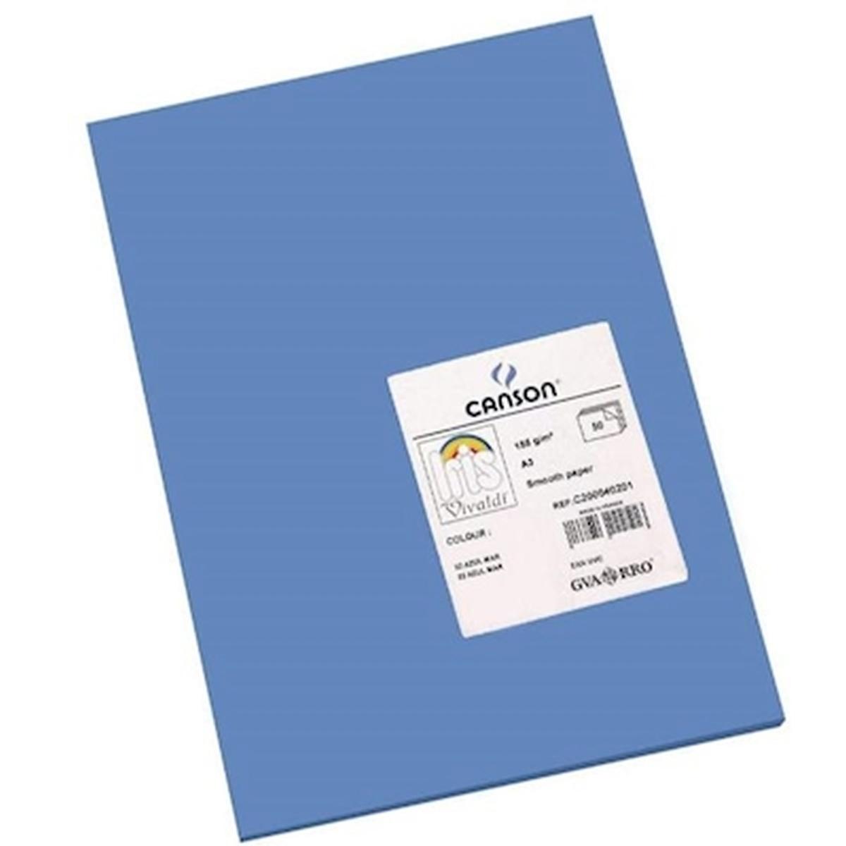 Foglio vivaldi a3 185g blu turchese pz50