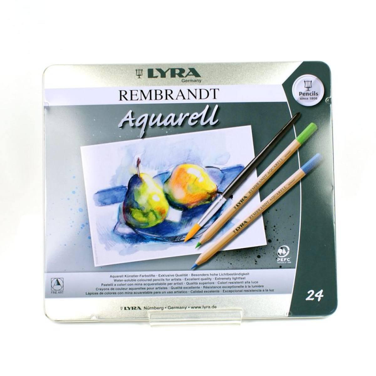 Lyra rembrandt aquarell sc. metallo da 24