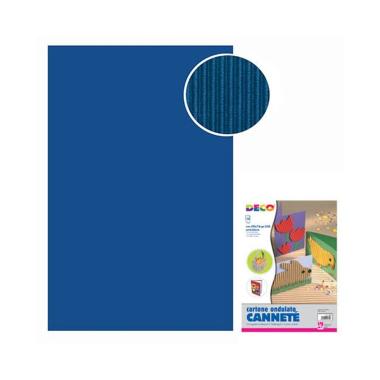 Cartoncino ondulato 50x70 fg.10 blu