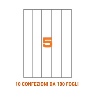Cf.100 etichette adesive su a4 40x297