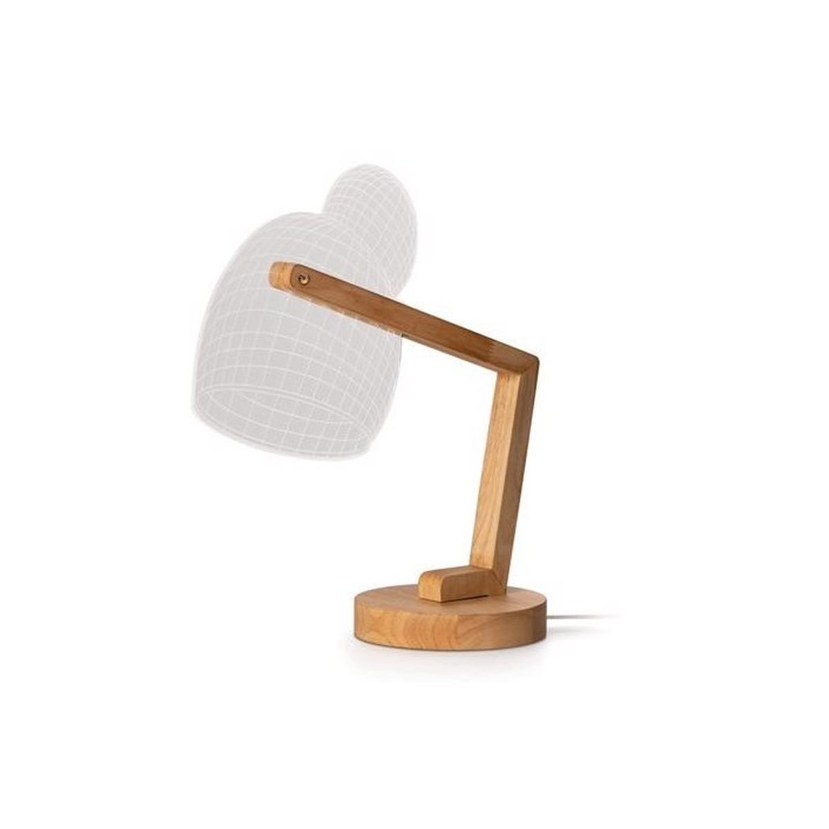 Lampada a led da arredo wood light a campana
