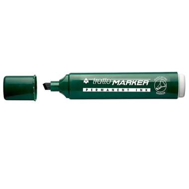 Tratto marker punta scalpello cf.10 pz.verde