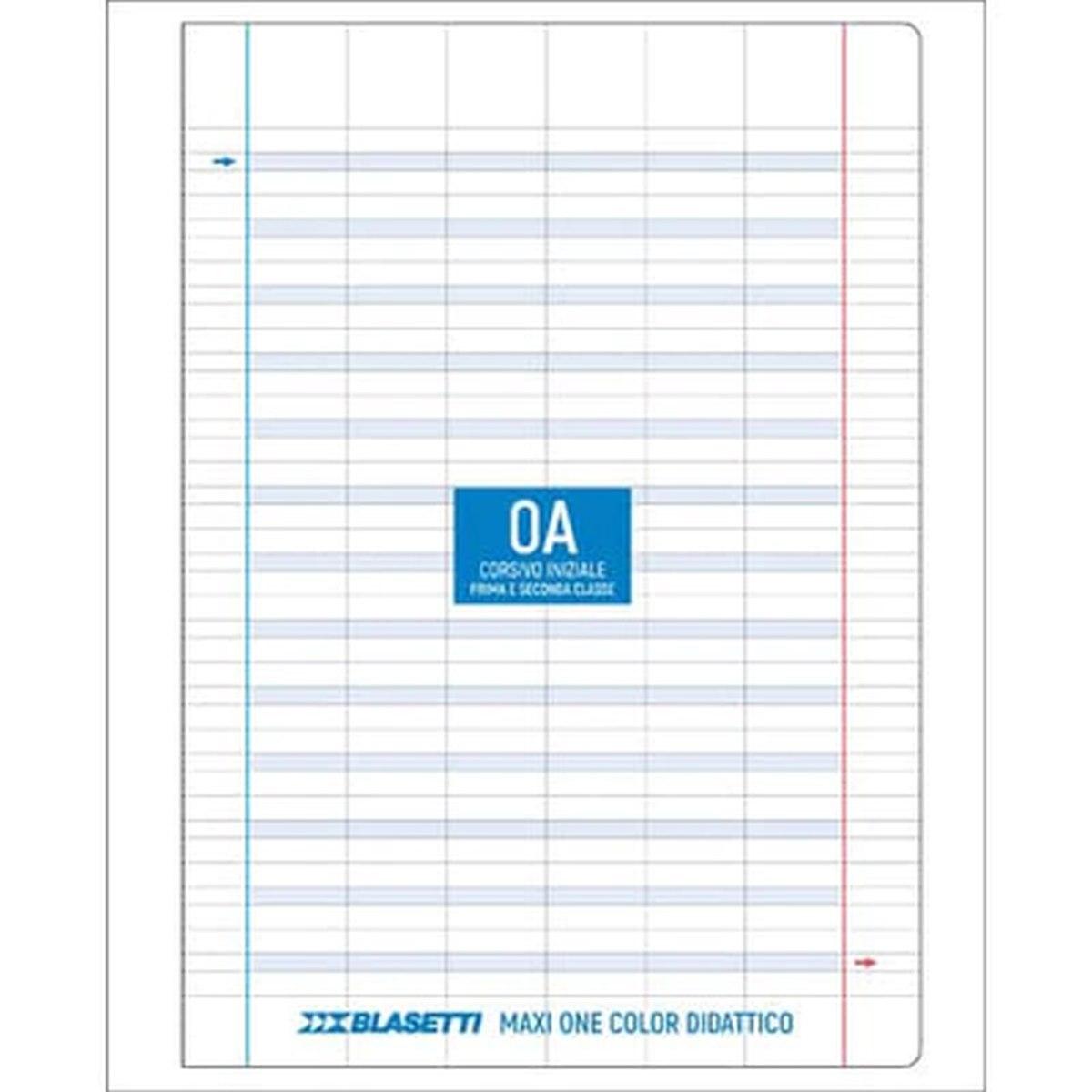 Maxi  quadern didattico one color rig a