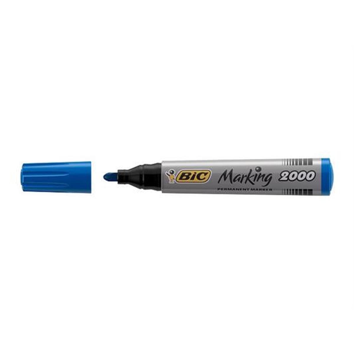 Marker bic punta tonda cf.12 pz blu