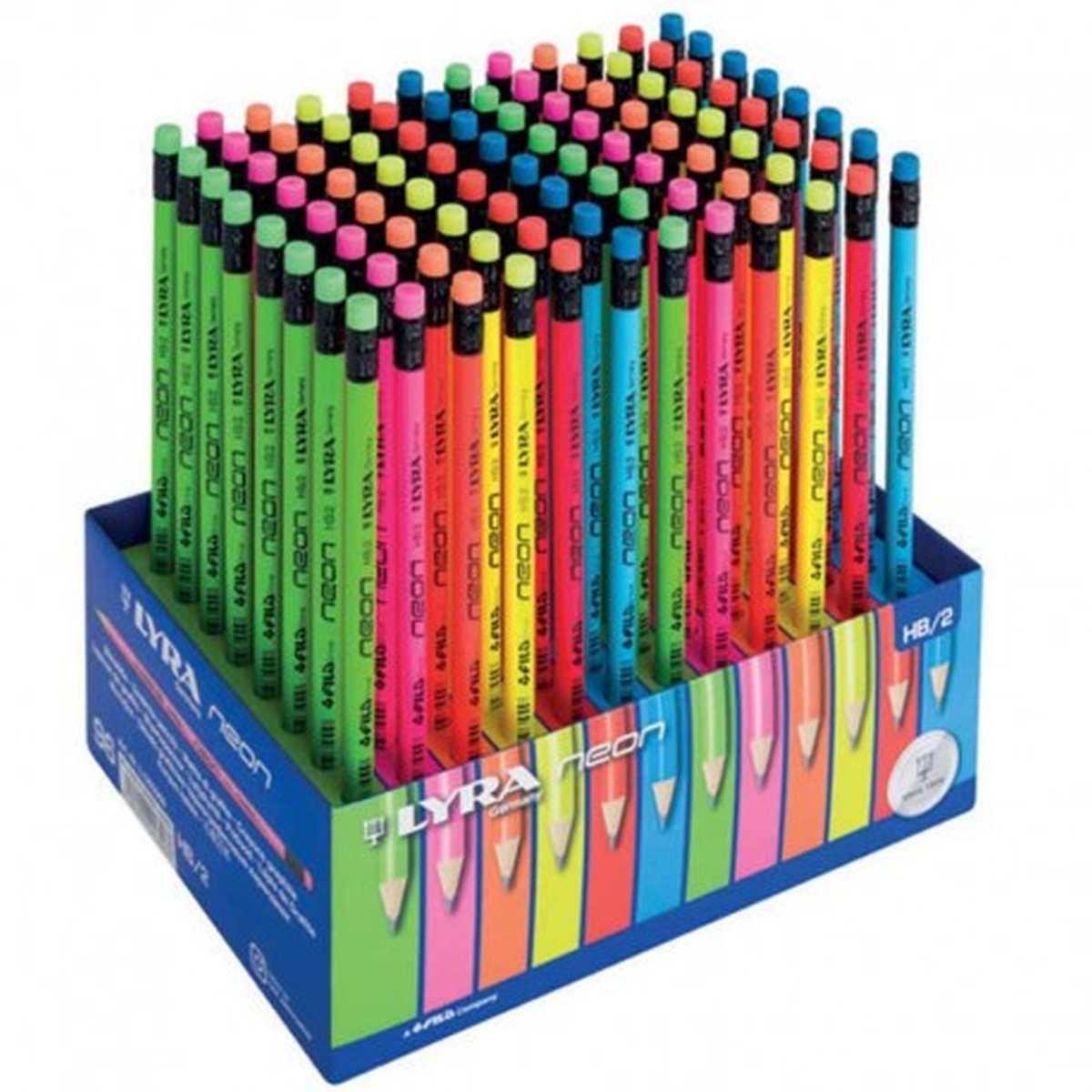 Display da banco 96 matite lyra neon