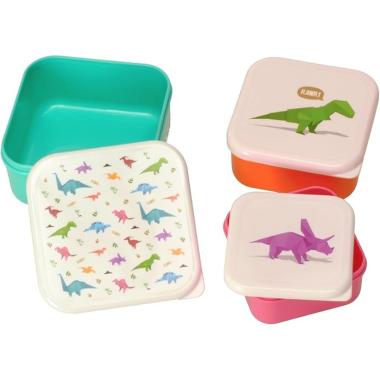 Set 3 contenitori per alimenti dinosauri
