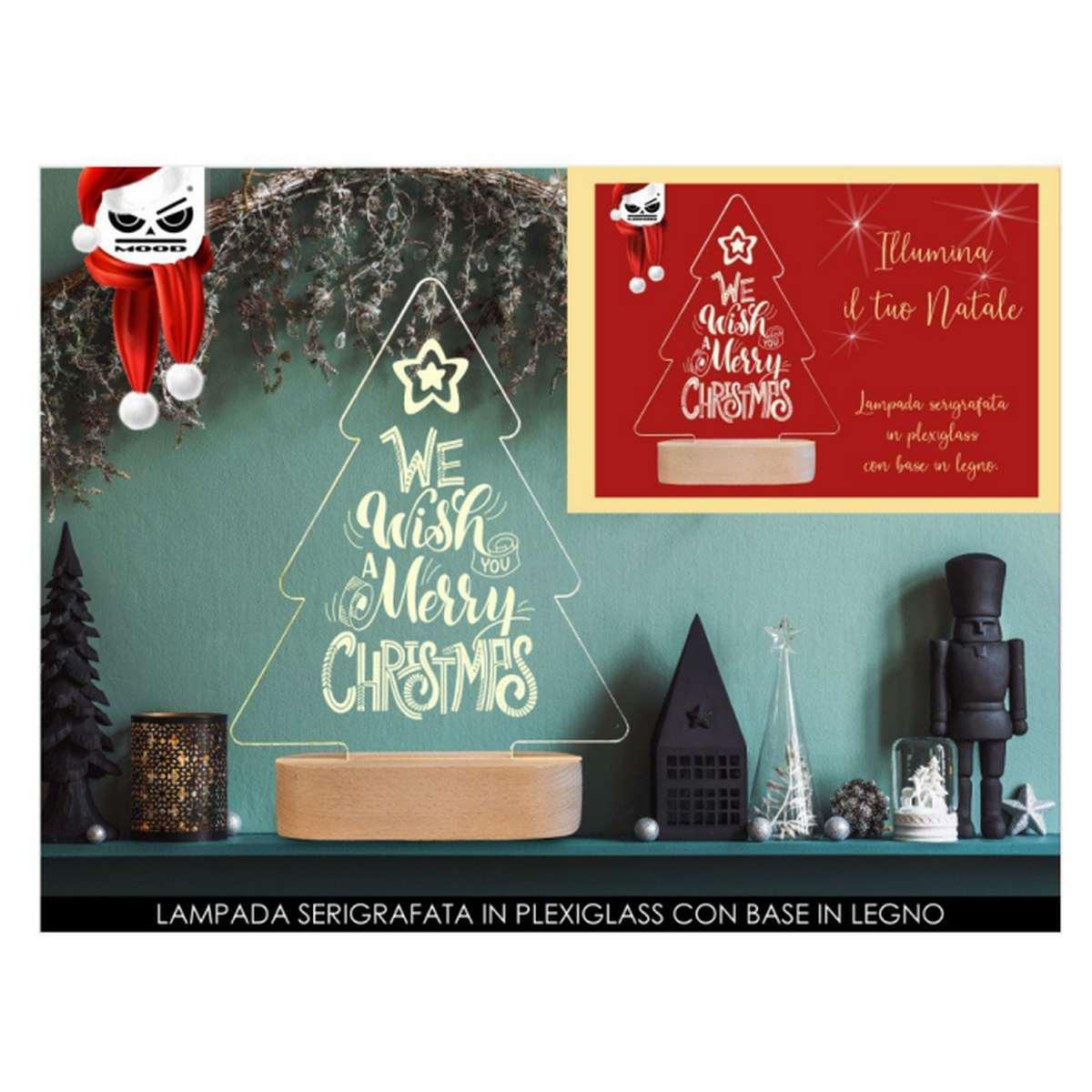 Lampada albero we wish you a merry christ