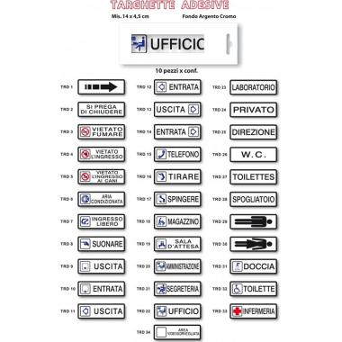 TARGHE ADESIVE 14X4.5 donna