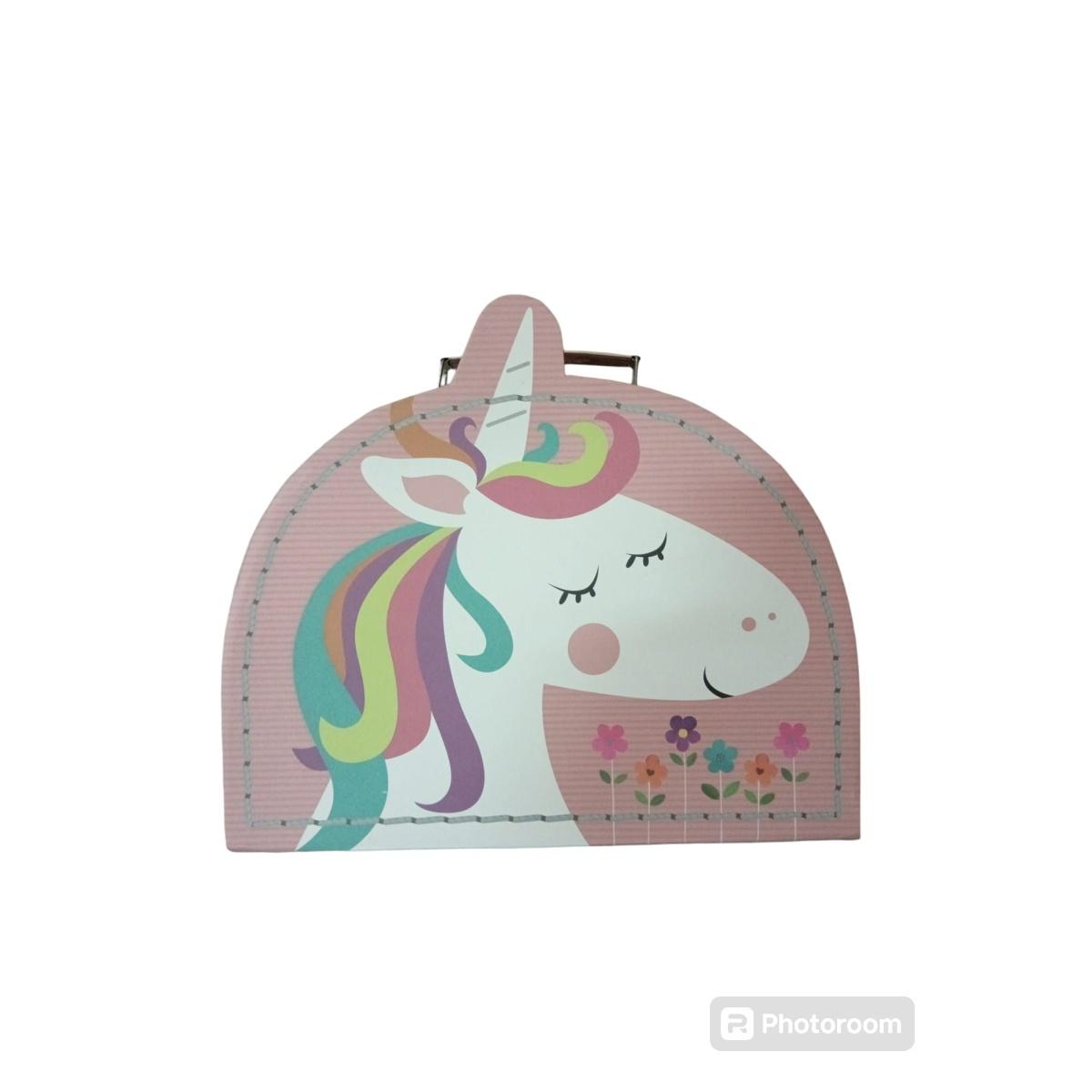 Set scatole con chiusura in metallo unicorno