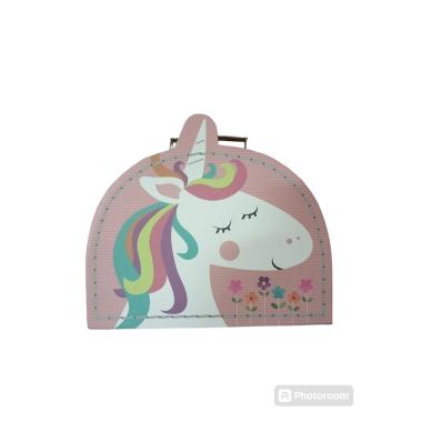 Set scatole con chiusura in metallo unicorno