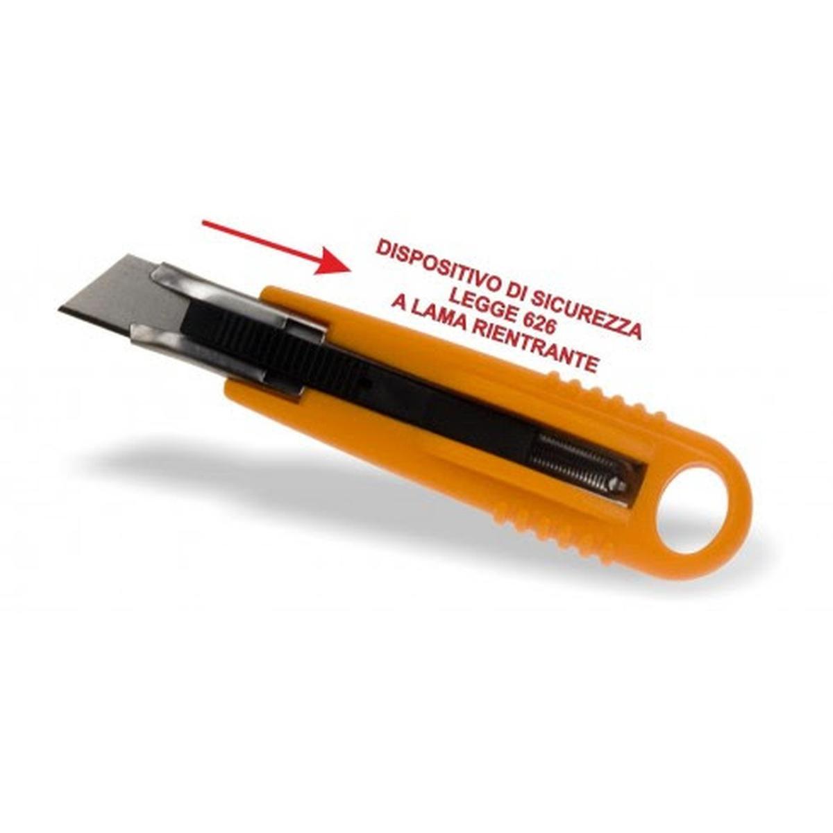 Cutter lama rientrante sicurezza 18mm