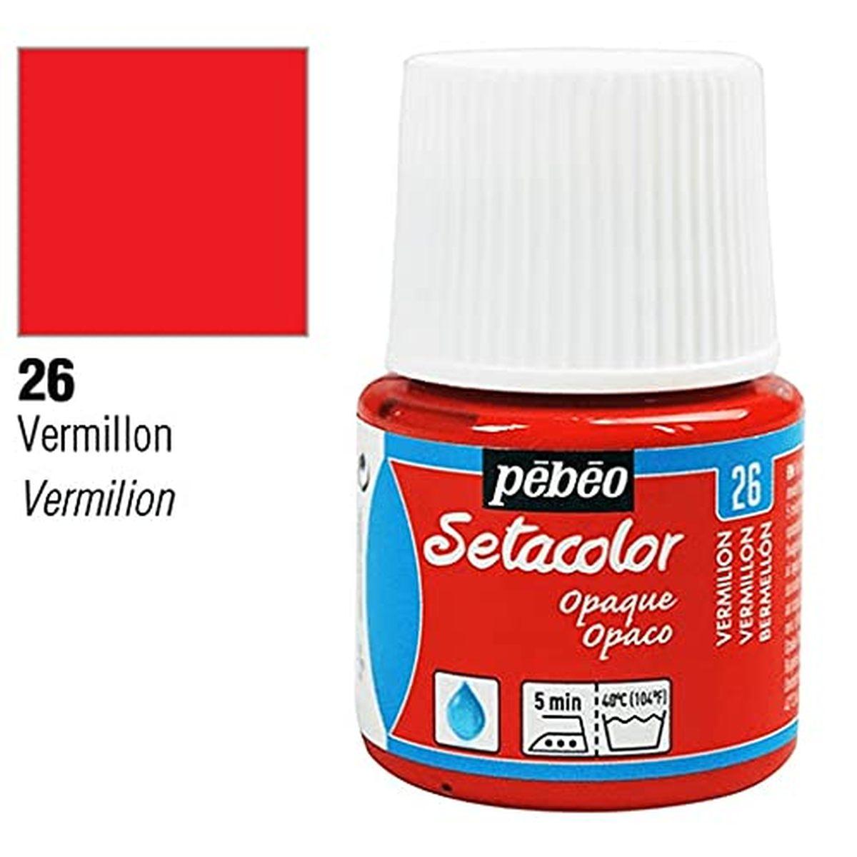 Colori per tessuto set 45ml rosso vermiglione