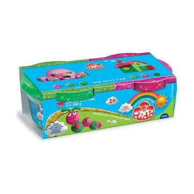 Dido' bis glitter 2x100 magenta-verde