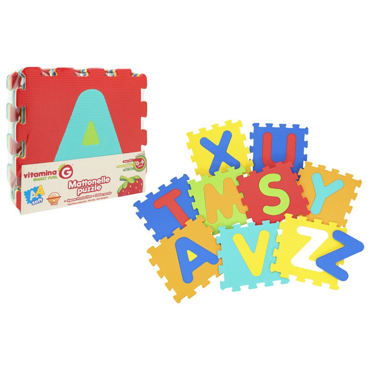 Mattonelle puzzle lettere 9pz 10mm