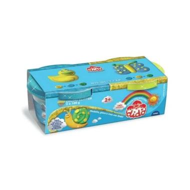 Dido' bis glitter 2x100 giallo-azzurro