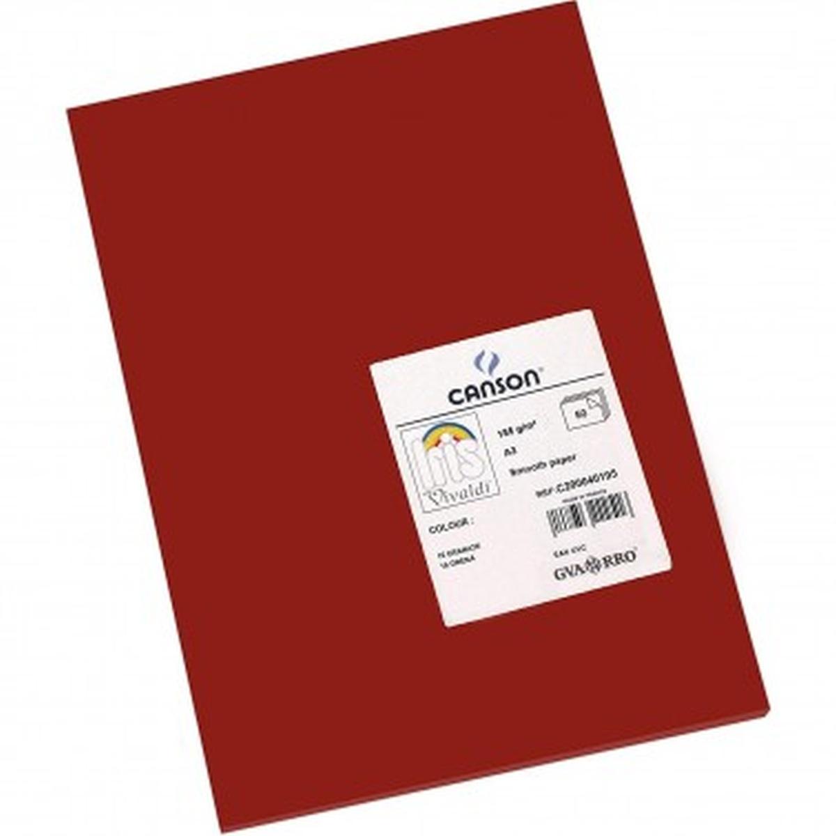 Foglio vivaldi a4 185g rosso granata pz50