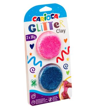 Carioca polvere con glitter display 8pz