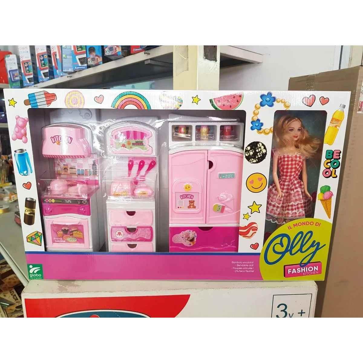Fashion doll c/cucina completa e accessori