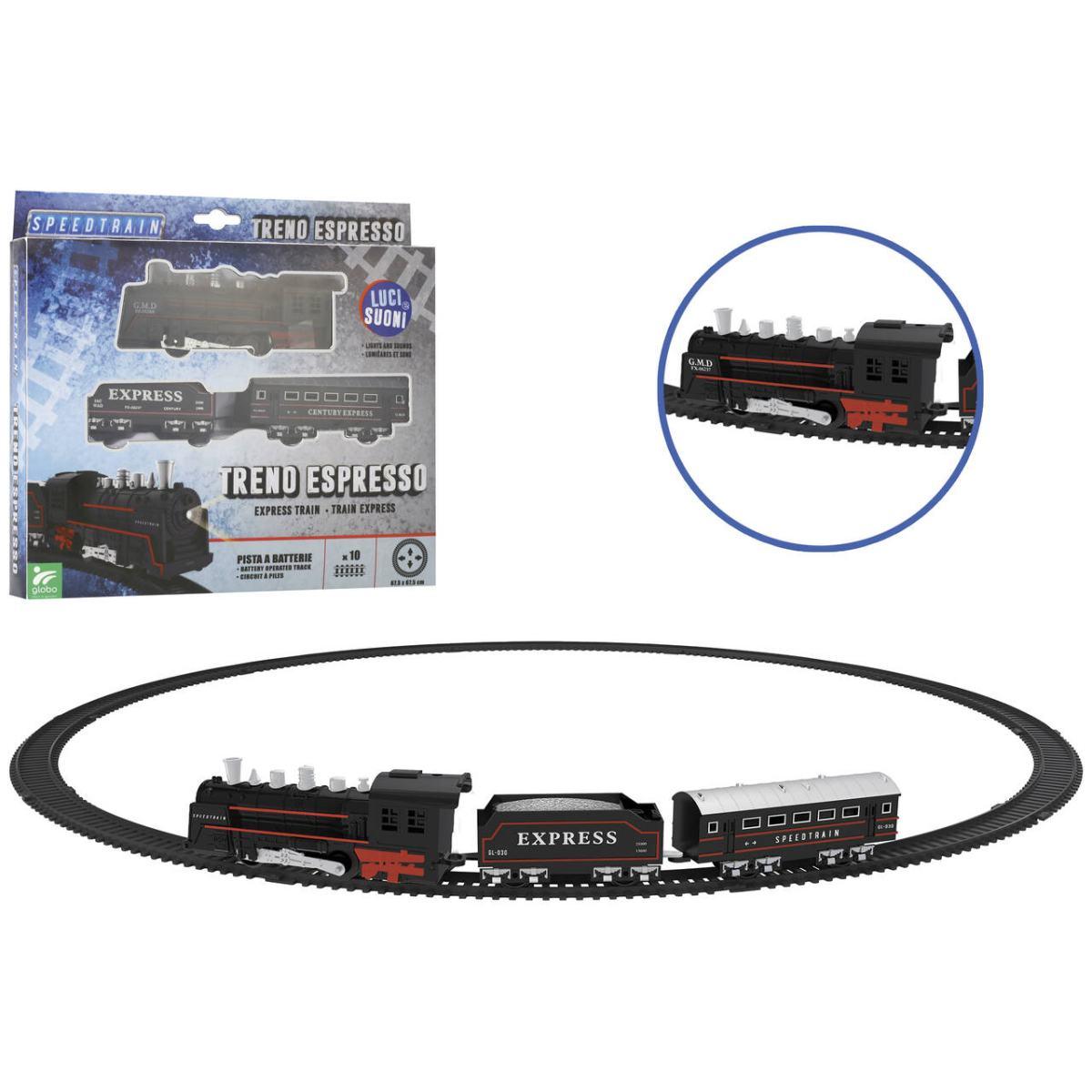 Treno c/suoni e luci c/10pz 67cm